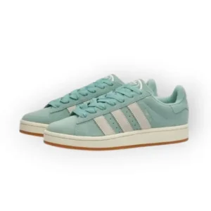 Adidas Campus 00s Easy Mint featuring a premium mint suede upper, chunky rubber sole, and classic 3-Stripes branding for a fresh streetwear look.