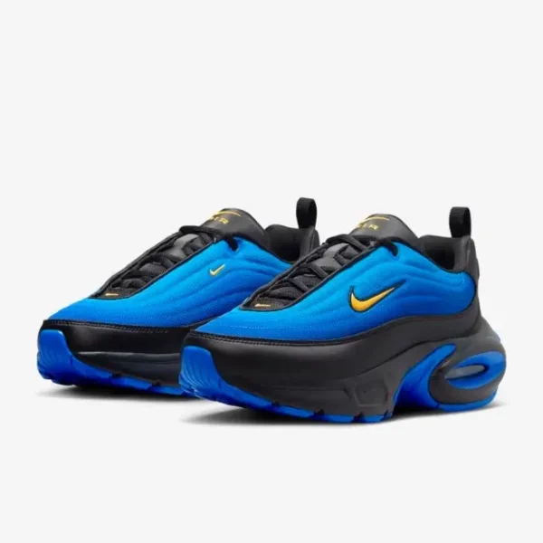 Nike Air Max Portal Royal Blue sneaker on a clean backdrop, featuring a deep blue mesh upper, sculpted oval midsole, and visible Air Max heel unit